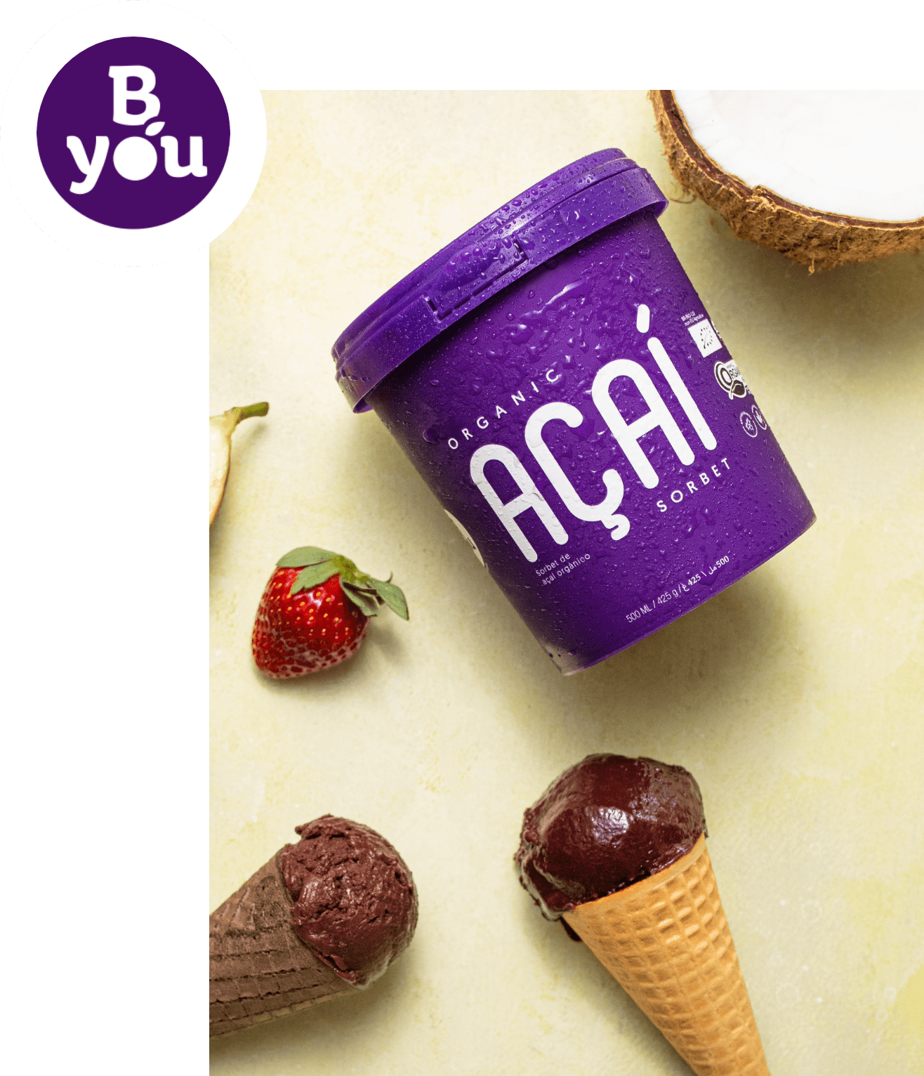Açaí supplier and açai distributor in Belgium and surrounding countries of brand Byou