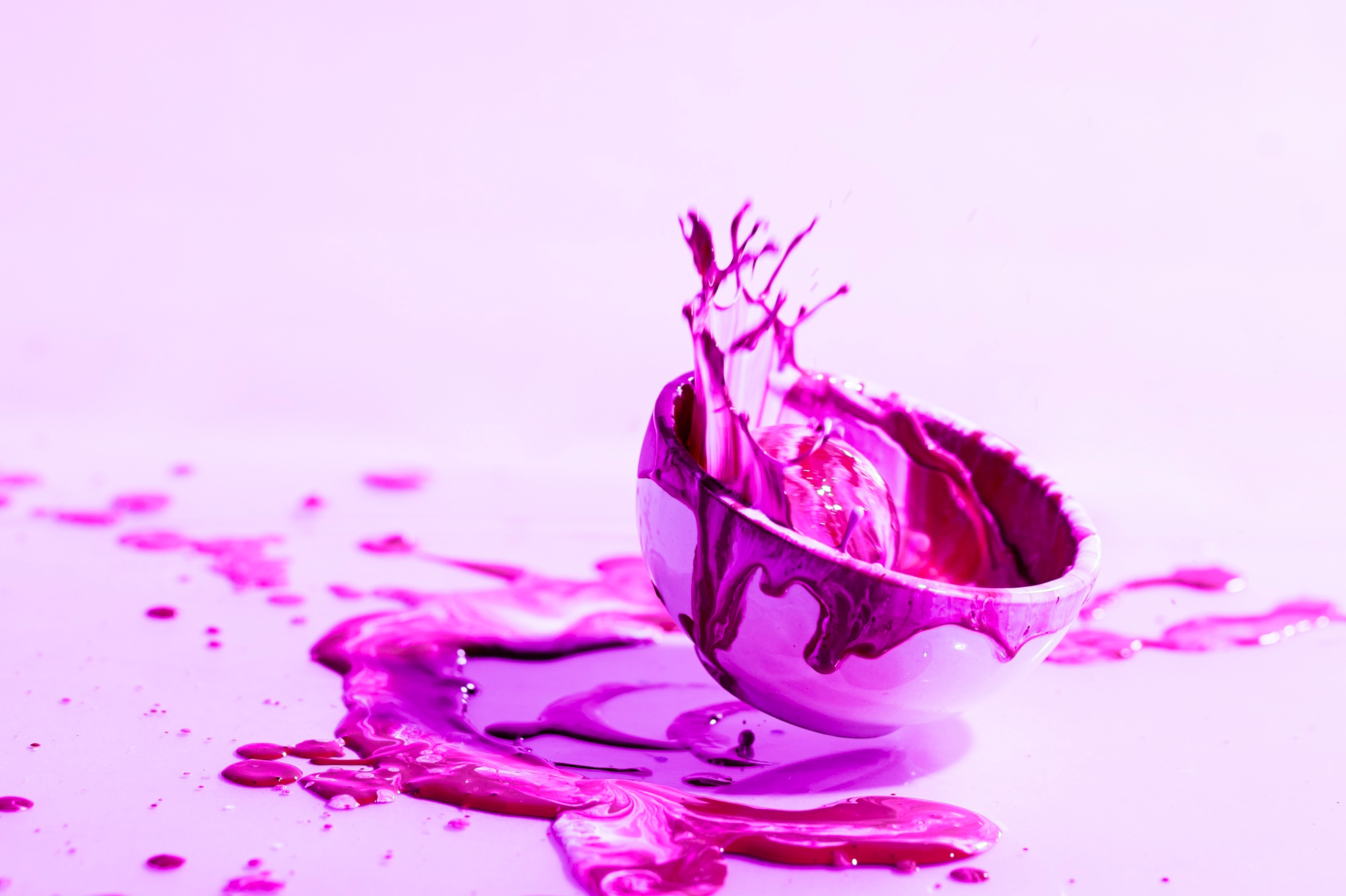 Purple açaí liquid splash showcasing food tech healthy innovation in superfood processing